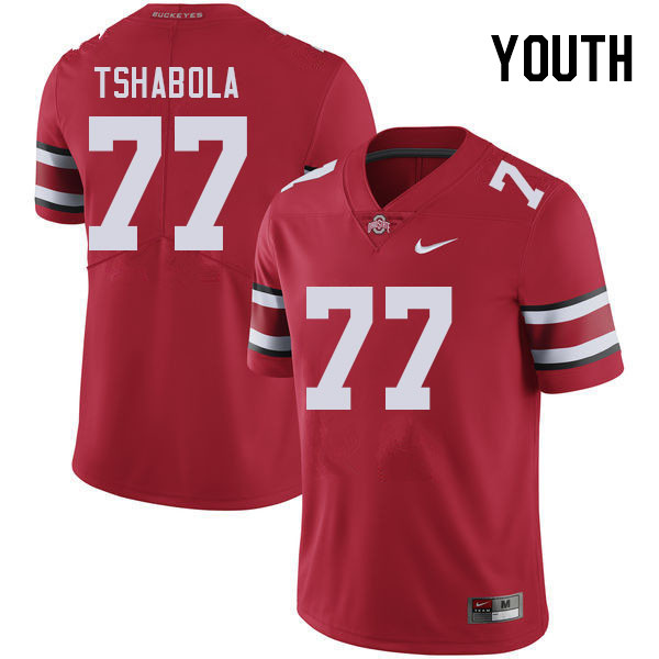 Youth #77 Tegra Tshabola Ohio State Buckeyes College Football Jerseys Stitched Sale-Red